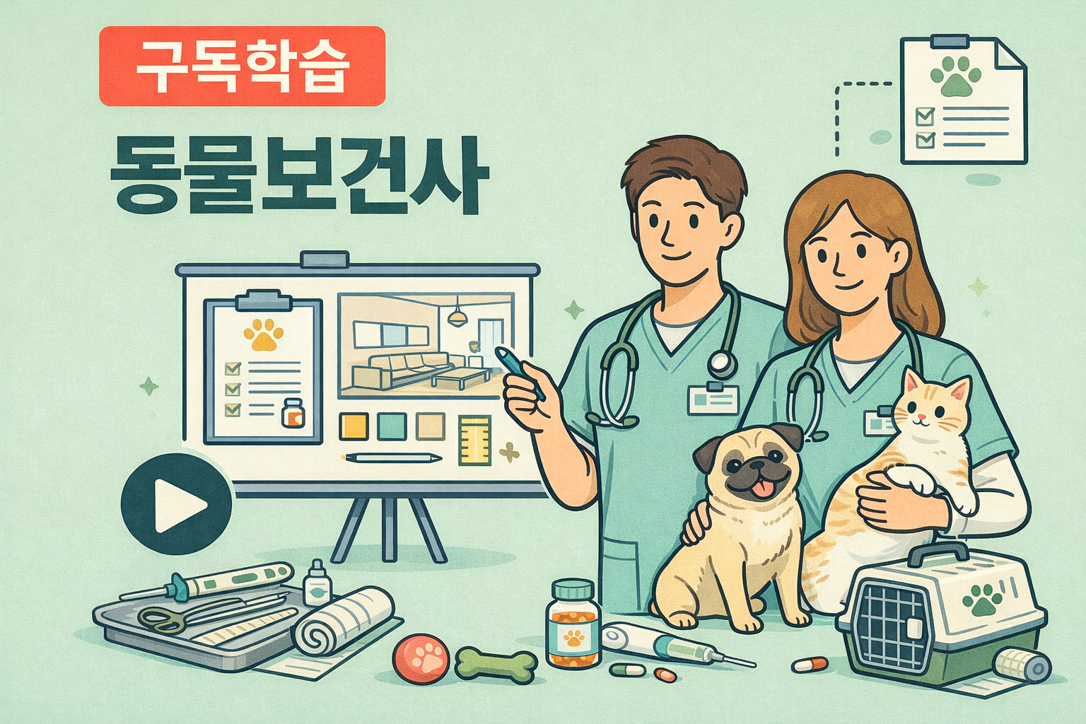 [2025 혁신]구독학습 반려동물과 (동물보건사)